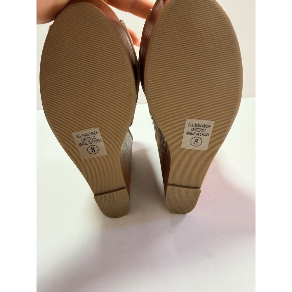 SODA SHOES WOMEN'S WEDGE HEEL REHAN-H,beige Size8 - Picture 9 of 14